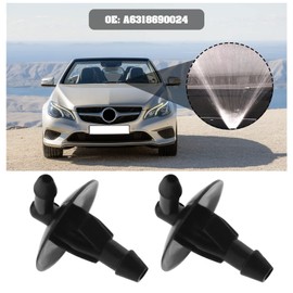 The Lord of the Tools 2PCS Car Front Windshield Wiper Washer Hose Connector A6318690024 Compatible with Vito 639 (2003-2013) Automotive Parts Plastic Black