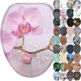 Sanilo Soft Close Toilet Seat ELONGATED, Quiet and Slow Close Lid and Seat, Strong Bumpers and Hinges, Blooming