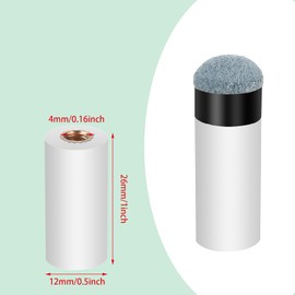 12 Stück Ersatz Billard Queue Spitzen 12mm Schraub Tipps mit Pool Queue Zwinge Grau Billard Billard Zubehör Köe Set für Billardstöcke Snooker Pool Queues