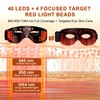 Cordless Red Light for Eyes, Under-Eye Mask, Eye Massager, Black