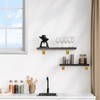 ANTERRIFIC Gold Shelf Brackets, 4 Pack Heavy Duty Floating Shelf