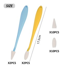 4 Sketch Eraser Pens with 20 Sponge Heads, A Sketch Trimmer, A Trimmer Eraser Sponge, Sketch Drawing Tools, and a Set of Sketch Rain Brushes with Sponge Heads (in Yellow and Blue).