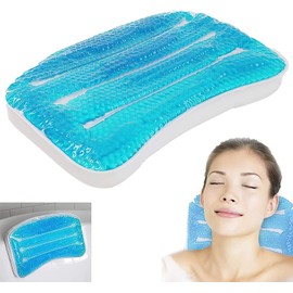 Mantraraj Cooling Gel Bath Tub Bathroom Spa Pillow Head Neck Rest Support Cushion Water Non-Slip For Calming & Easing Compress Gift