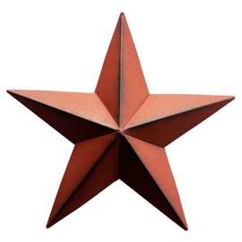 Metal Patrotic OLD Glory American Flag Barn Star July of 4th Decoration (12"-Burgundy)