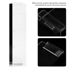 Memo Board for Computer Monitor, Acrylic Monitor Side Panel Monitor Sticky Note Holder Transparent Message Board Multifunction Computer Monitor Memo Board (Right Style)