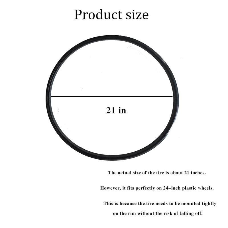Wheelchair Rear Wheel Replacement Tire, 24 "X 1" Universal Flat-Free