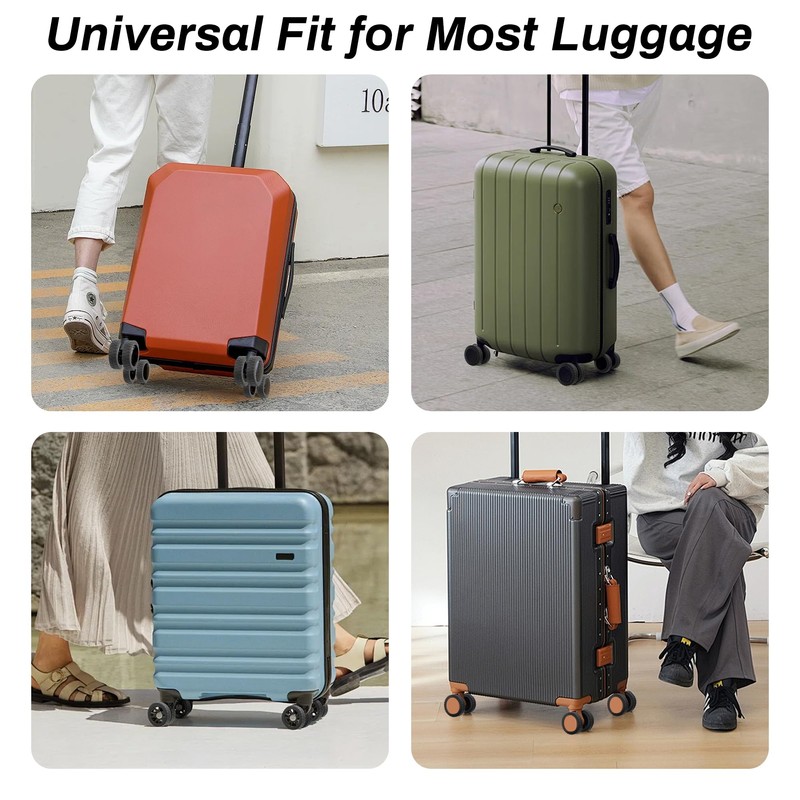 Amviner 8PCS Luggage Wheel Protector Covers, Silicone Wheel Protection Covers