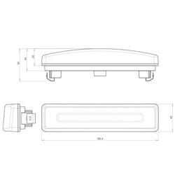 ES 2 x Front Position Lighting White LED Roof Cabin Marker for Scania 24 V E-mark