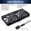 Wathai Big Airflow 2 x 120mm 240mm Computer Fan with