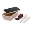 Fabulous Lunch Box with Cutlery Black - Mont Saint Michel