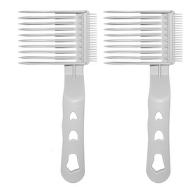 Fade Comb,Professional Barber Comb,Fade for Men Haircut Hair Tool For Home,Salon or Professional Use. (Gray 2Pcs)