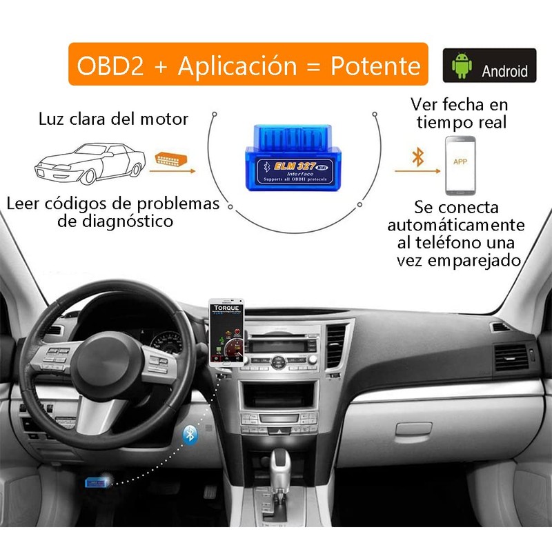 Diagnóstico del Coches Inalámbrico Bluetooth Herramientas - V2.1 ELM327, para