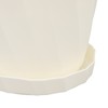 5 PCS Indoor Plant Pots with Base PP White Beautiful