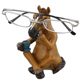 Whimsical Sitting Horse Eyeglasses Holder Stand - Fun Glasses Keeper
