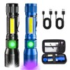 Vnina UV Rechargeable Flashlights Tactical,1000 High Lumens 3 in 1