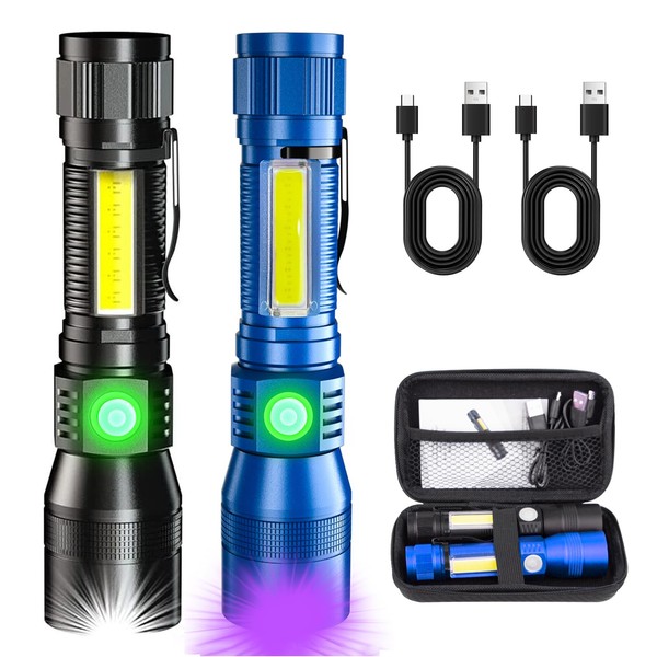 Vnina UV Rechargeable Flashlights Tactical,1000 High Lumens 3 in 1