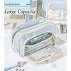 FINPAC Pencil Case, 5-Layer Large Capacity Pen Case with Drawstring,