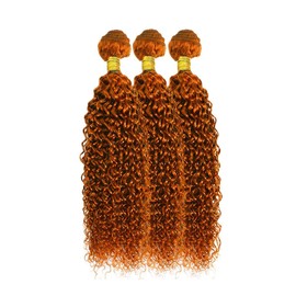 Fabimiya Deep Wave Orange GingerBundles Unprocessed Brazilian Virgin Hair Bundles Natural Color Orange GingerQuick Weave Hair Extension