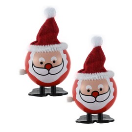 NOVELTY GIANT WWW.NOVELTYGIANT.COM 2 Pack Wind Up Jumping Walking Christmas Winter Santa