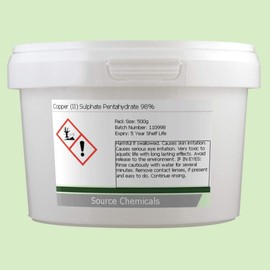 Copper (II) Sulphate Pentahydrate 98% 500g Including Delivery