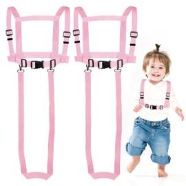 Pack of 2 Pink Horse Lead for Children Adjustable Horse Lead Children's Horse Harness for Children to Play Play Aids for Riding, Skiing, Role Play etc