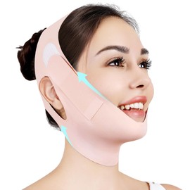 Chin Strap for Sleeping,Adjustable Chin Strap,Jaw Strap,Jawline Shaper,V Line Lifting Mask,Pink,M