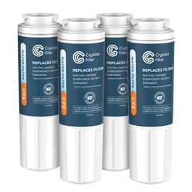 Crystala Filters UKF8001 Water Filter Compatible with Whirlpool 4396395, Filter 4, Maytag UKF8001, EDR4RXD1, UKF8001AXX, UKF8001P, Puriclean II, PH21500 Refrigerator Water Filter, 4 Packs