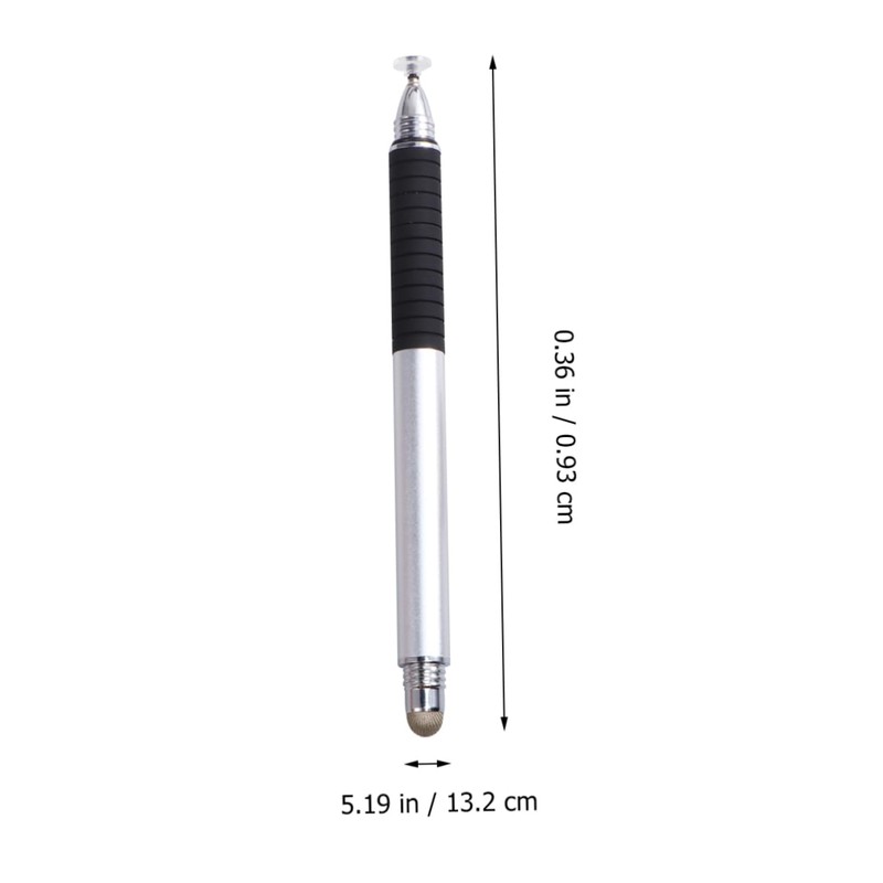 TEHAUX Stylus Pen for Touch Screens Silver Capacitive Disc Fiber