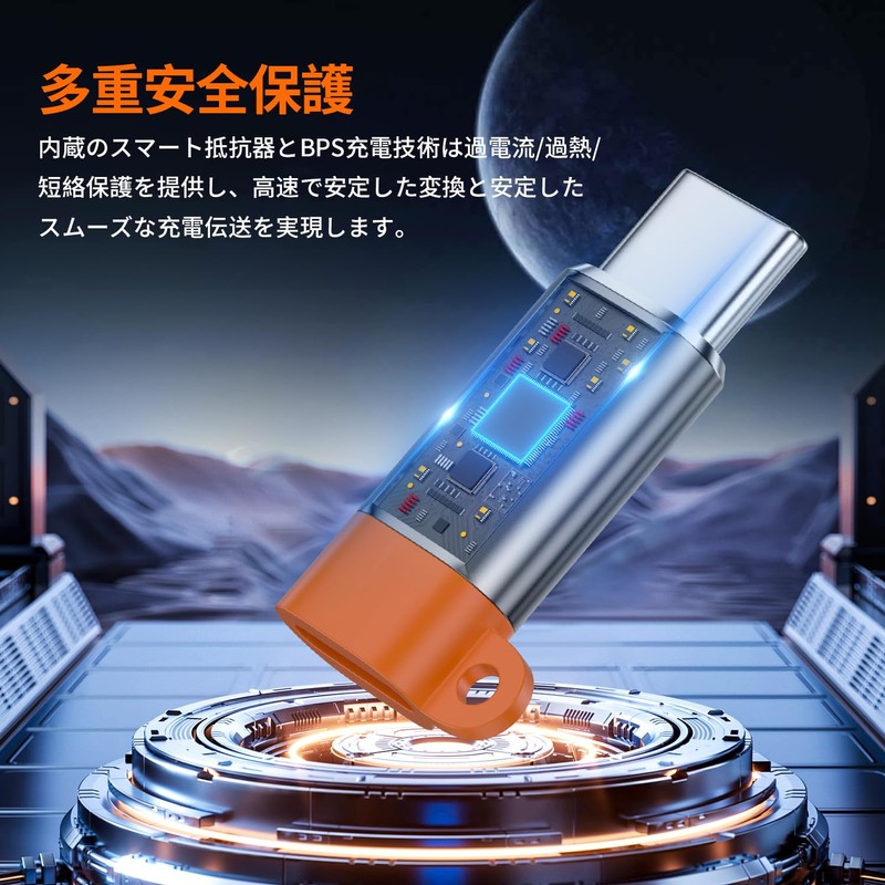 HOWJIM Lightning Type C Converter, 6A, PD27W/66W Rapid Charge &
