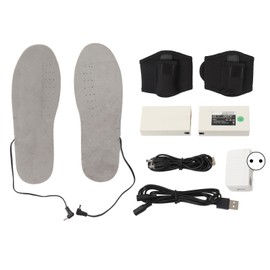 1 Pair Electric Heated Insoles Foot Warmers USB Rechargeable for Winter Outdoor Activities