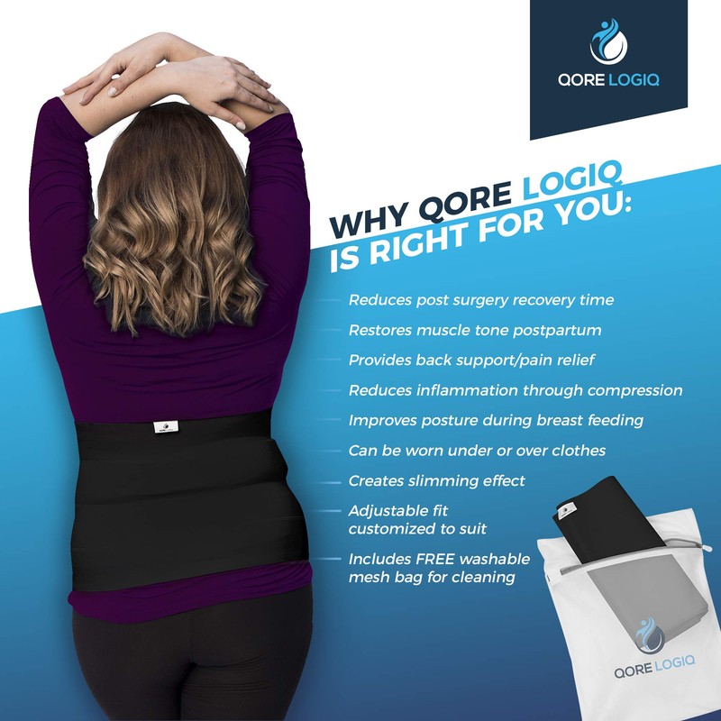 QORE LOGIQ Plus Size Abdominal Binder Post Surgery for larger