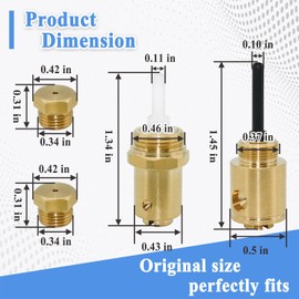 Ebrmeiwo W11581316 Gas Dryer Liquid Propane Conversion Parts for 29-Inch Dryers, 4 Kits Brass