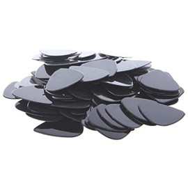 100 paquetes de púas para guitarra de celuloide negro tamaño mediano de 0.71 mm, juego al por mayor para guitarras acústicas y eléctricas para dominar la música, también ideal para collares o aretes