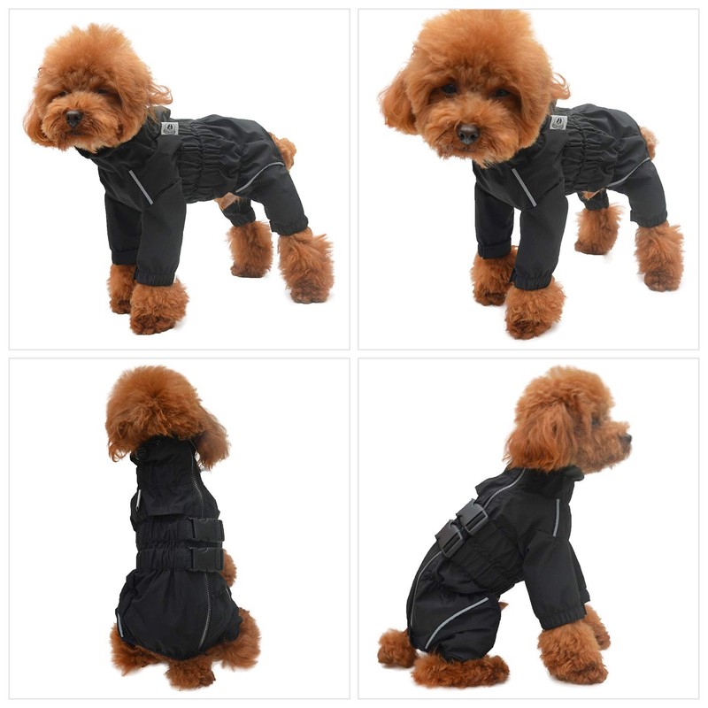 Dogs Waterproof Jacket, Lightweight Waterproof Jacket Reflective Safety Dog Raincoat