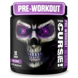 JNX SPORTS The Curse Pre Workout Powder for Men  Women, Caffeine, Beta-Alanine, Creatine, L-Citrulline, 50 Servings, Dark Grape Flavor  Boost Energy, 