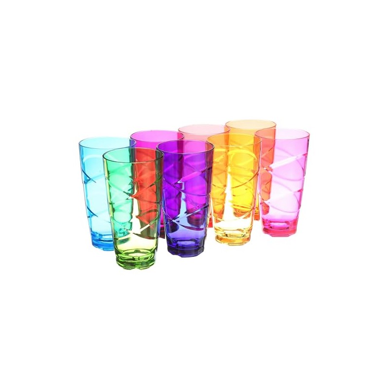 CreativeWare Circus Set de 8, 24 oz, juego de vasos,