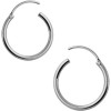 Silver Line Super Small Hoop Earrings Sterling Silver 925 1.2mm
