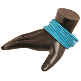 Touchstone New Colorful Bangle Collection Indian Bollywood Exclusive Golden Glaze Turquoise Blue Designer Jewelry Special Large Size Bangle Bracelets. Set of 24 for Women.