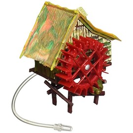 Penn-Plax Aerating Action Ornament, Rice Mill – Spinning Wheel – Small