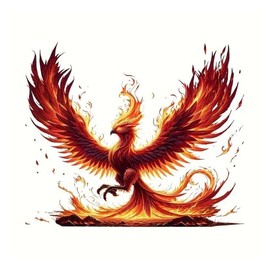 Phoenix Bird PVC Vinyl Car Decals Stickers Waterproof Self-Adhesive Decals for Cars, Laptops, Trucks, Motorcycles Wall Window Luggage Scratch Cover Door Decor Sticker