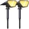 Biling Solar Spot Lights Outdoor, 2-in-1 Solar Landscape Lights 12