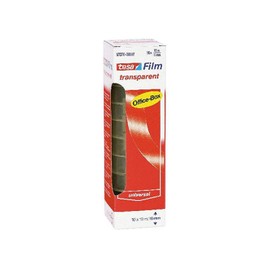 'tesa tesafilm© © Tape Transparent Pack of 10, Band Gráe (L x W) 10 m x 15 mm