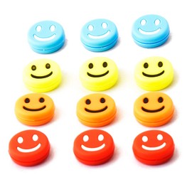 ZEFENGS 12 pcs Tennis dampener Shock Absorber Custom Smiley Face to Reduce Tennis Racket Vibration Dampeners
