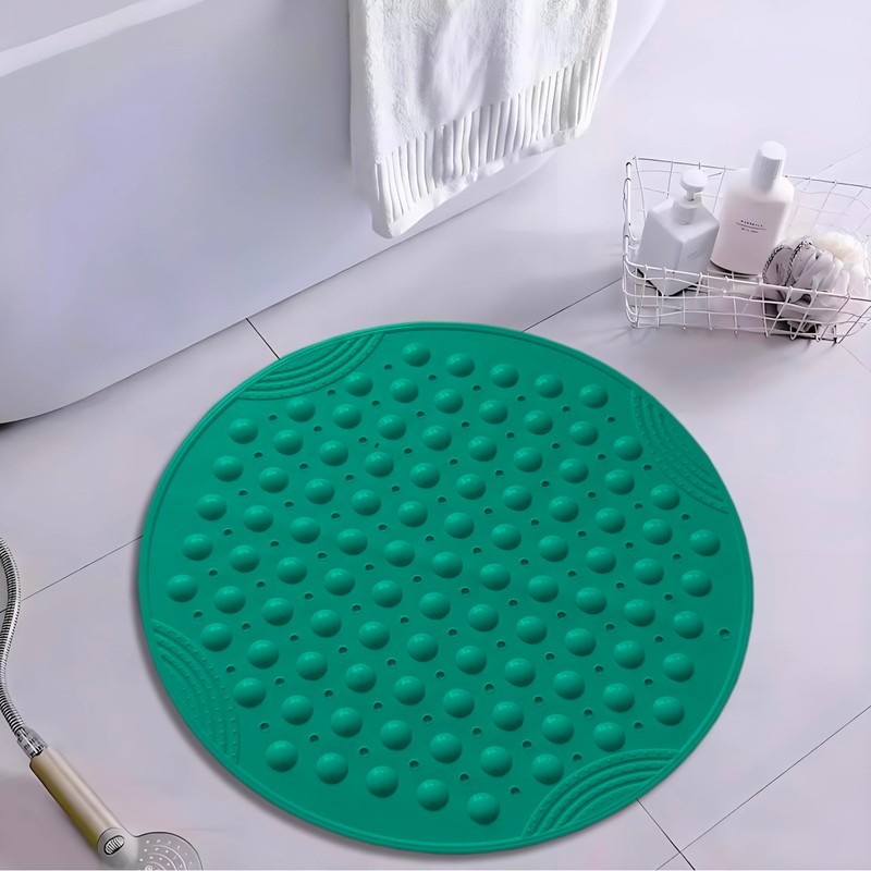VSUSN Non-Slip Shower Mat, 55 cm Round Non-Slip Mat Shower