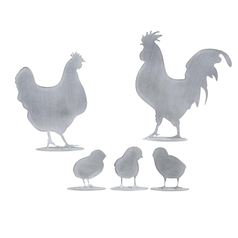 Storm's Gartenzaubereien Chicken Rooster Chickens Made of Metal – Shabby