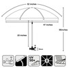 AMMSUN XL Chair Umbrella with Universal Clamp 52 inches and