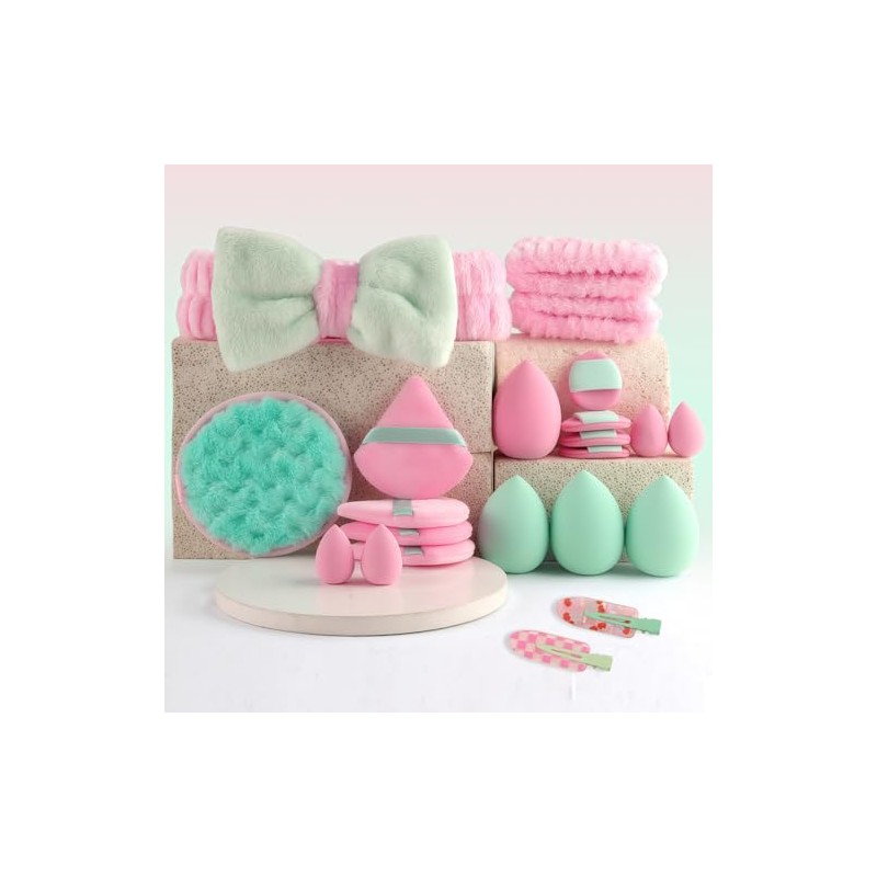 22 Piezas Set de Maquillaje, Esponja De Maquillaje Multifuncional, Borla