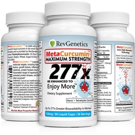 REVGENETICS MetaCurcumin 277x Super Curcumin + TetraHydroCurcumin (60 Liquid Capsules)