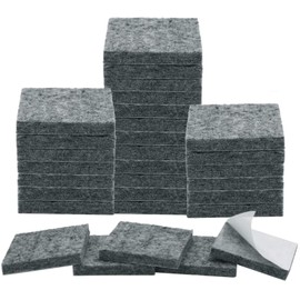 30 Pack Furniture Pads Square, 1 1/2" Self-Stick Non-Slip Square Chair Leg Floor Protectors with Felt Pads Square Table Leg Protectors Chair Leg Caps Small