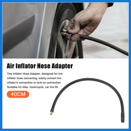VekAuto 40cm Threaded Tire Inflator Extension Hose Chuck Adapter Air Pump Tube Tire Valve Black Connection Pipe for Car Truck Bike MTB Copper Rubber Auto Accessories